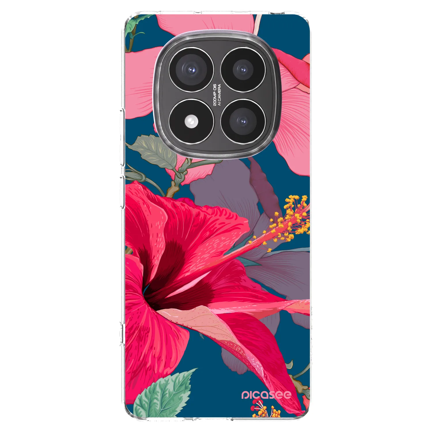 Picasee silikónový prehľadný obal pre Xiaomi Redmi Note 14 Pro+ 5G - Hibiscus
