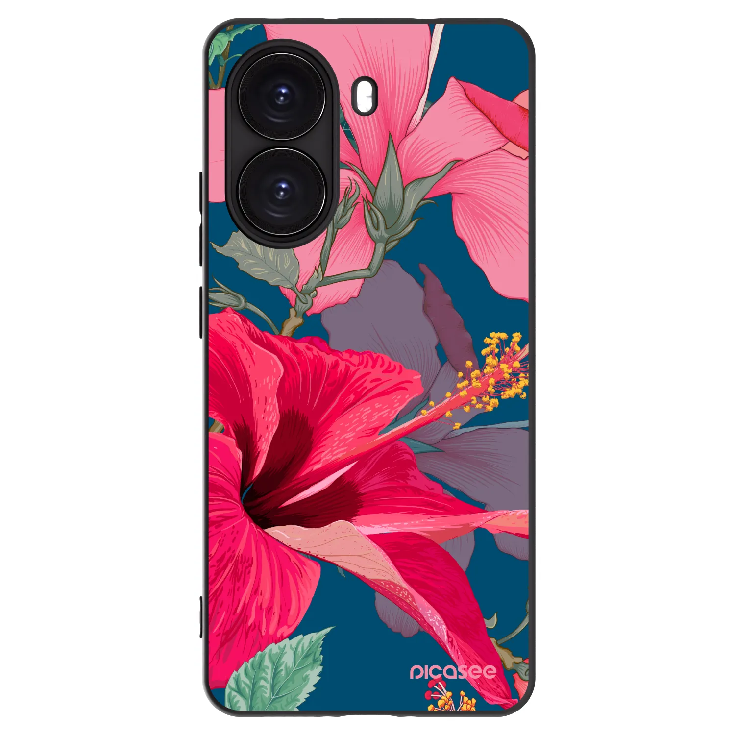 Picasee silikónový čierny obal pre Xiaomi Poco X7 Pro 5G - Hibiscus