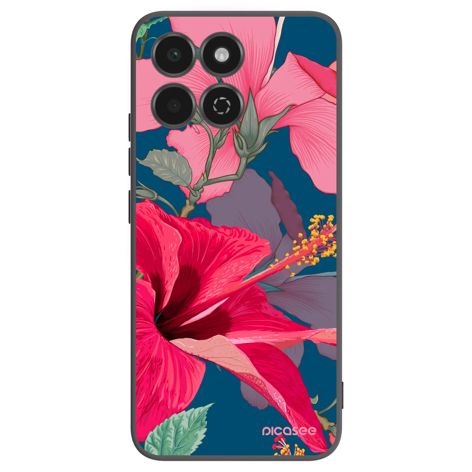 Picasee silikónový čierny obal pre Honor 200 Smart 5G - Hibiscus