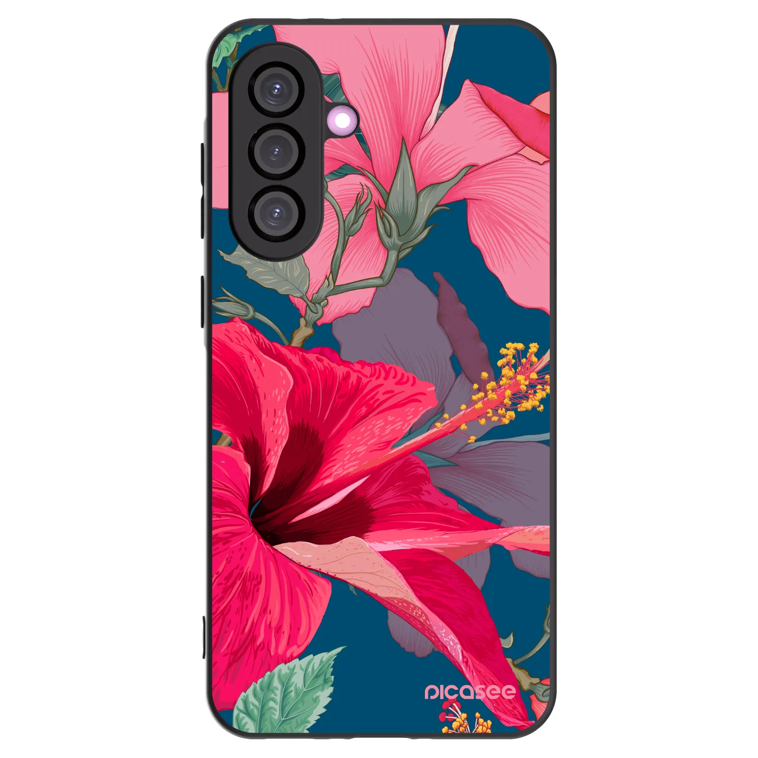 Picasee silikónový čierny obal pre Samsung Galaxy A36 5G - Hibiscus