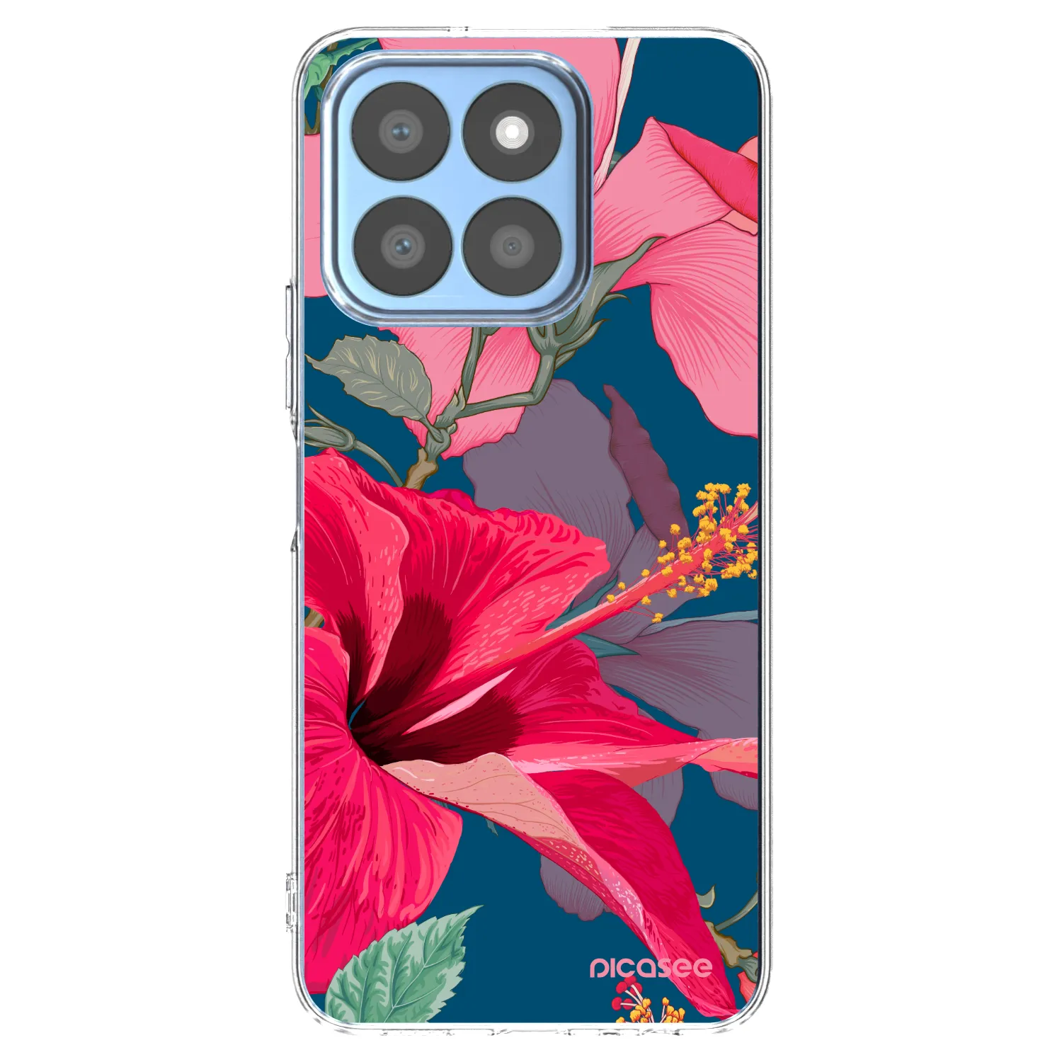 Picasee silikónový prehľadný obal pre Honor X8c - Hibiscus