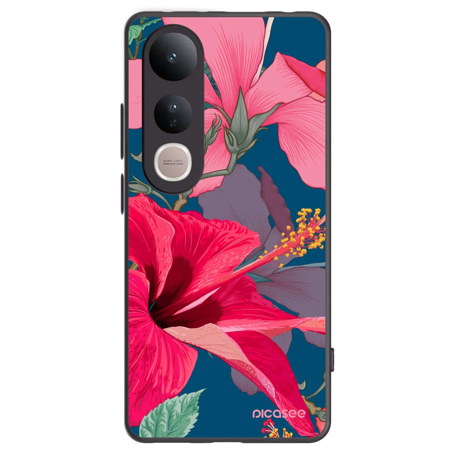 Picasee silikónový čierny obal pre Vivo V50 Lite 5G - Hibiscus