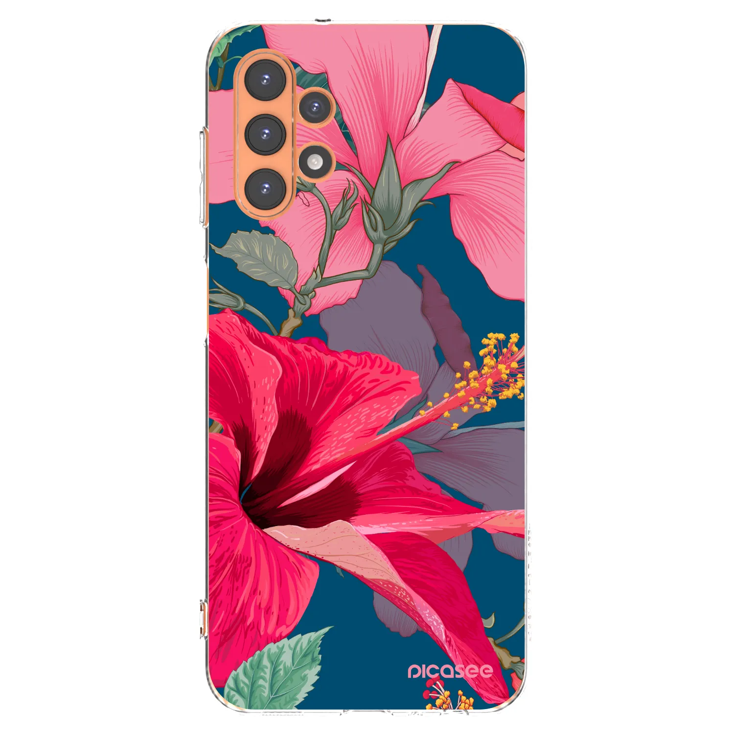 Picasee silikónový prehľadný obal pre Samsung Galaxy A13 5G - Hibiscus