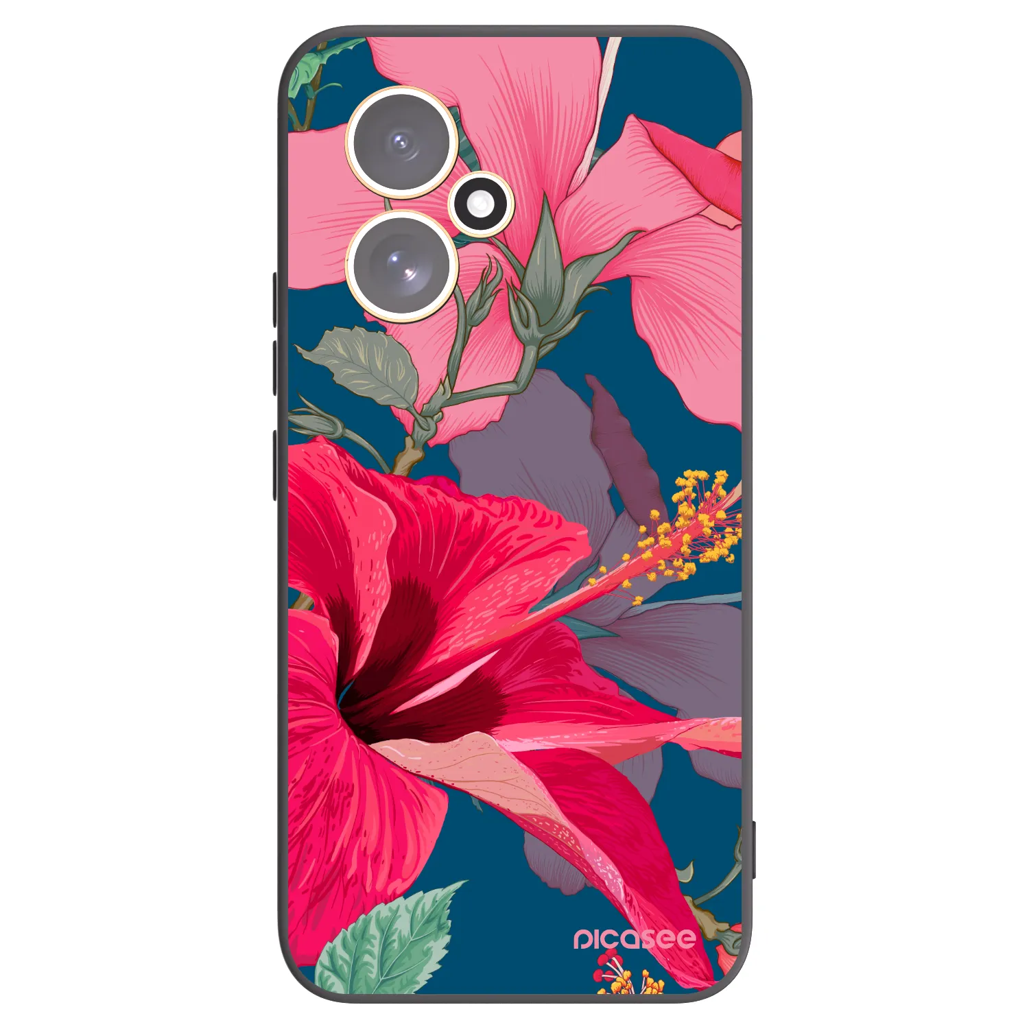 Picasee silikónový čierny obal pre Honor 400 5G - Hibiscus