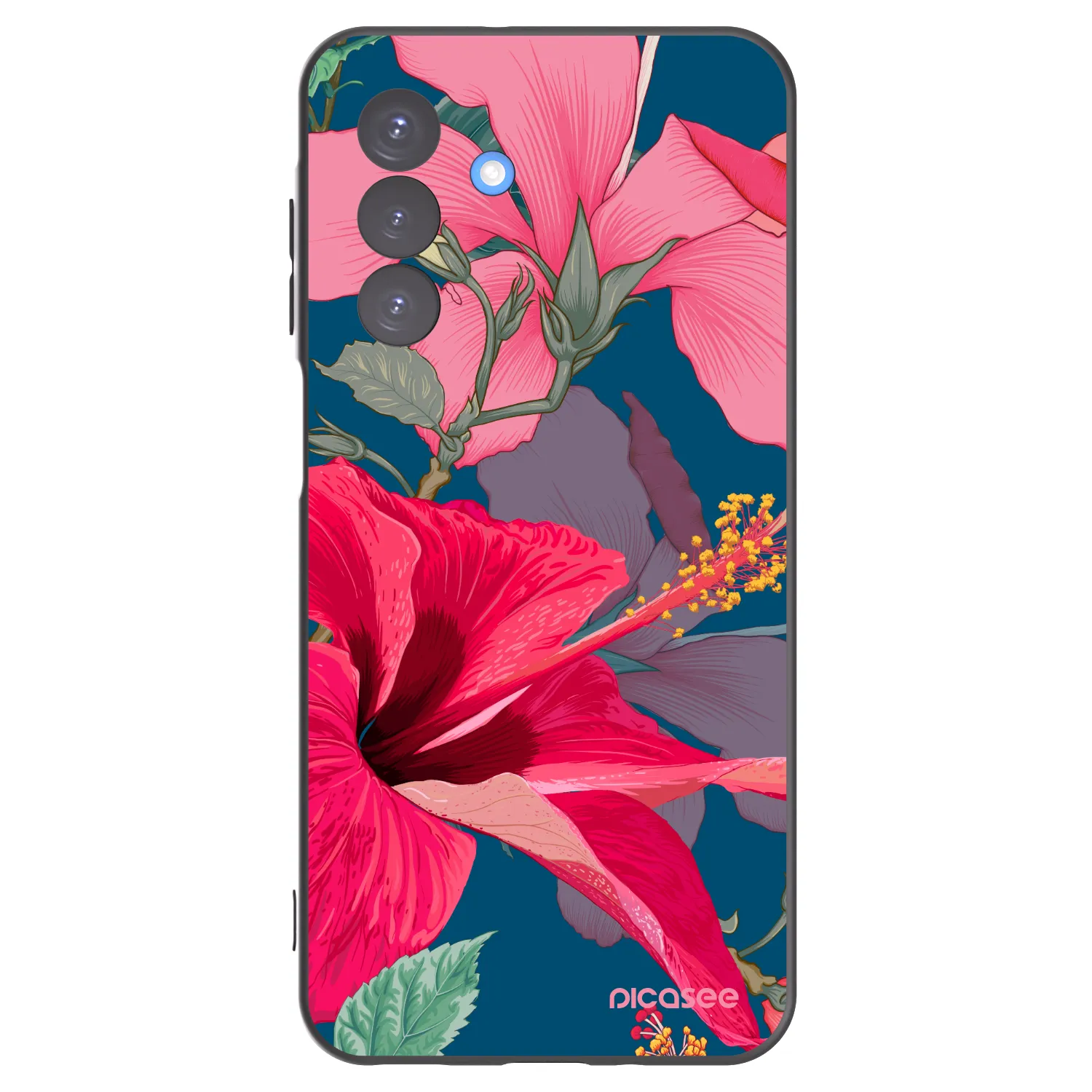 Picasee silikónový čierny obal pre Samsung Galaxy A17 5G - Hibiscus