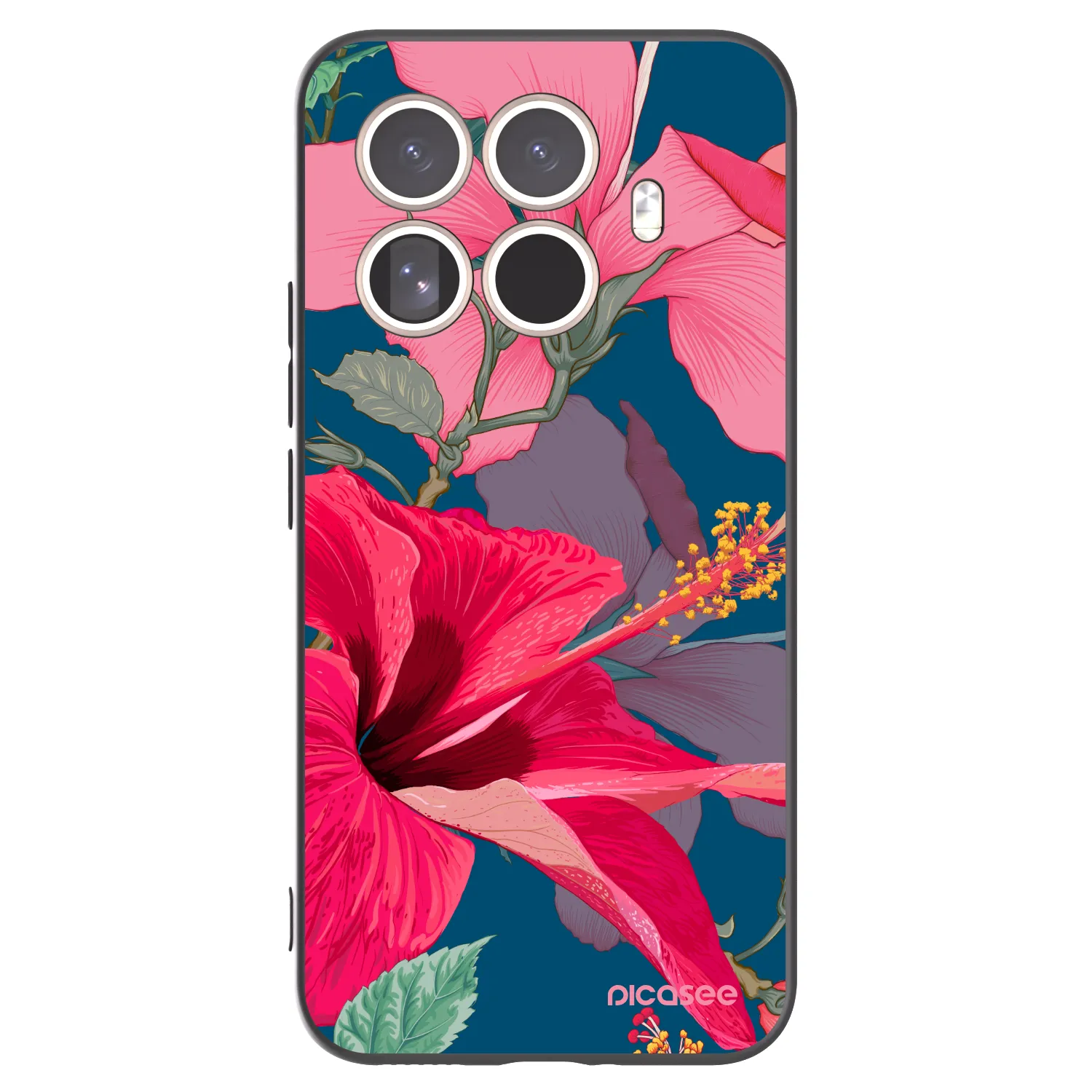 Picasee silikónový čierny obal pre Xiaomi 15T Pro - Hibiscus