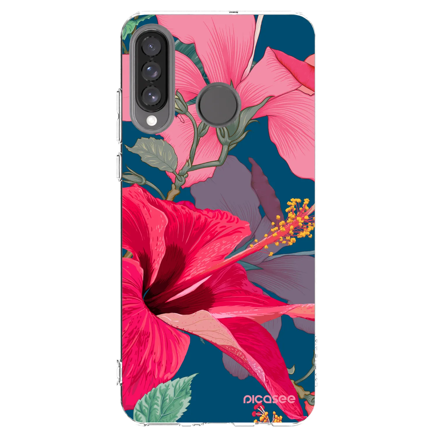 Picasee silikónový prehľadný obal pre Huawei P30 Lite - Hibiscus
