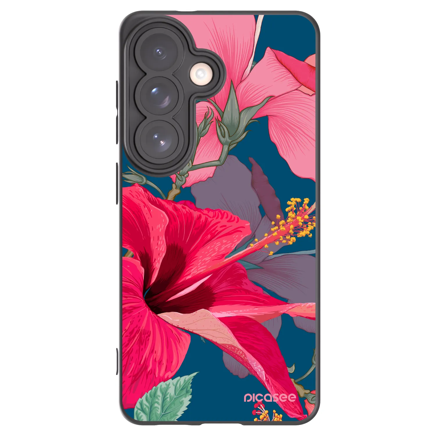Picasee silikónový čierny obal pre Samsung Galaxy S26 - Hibiscus