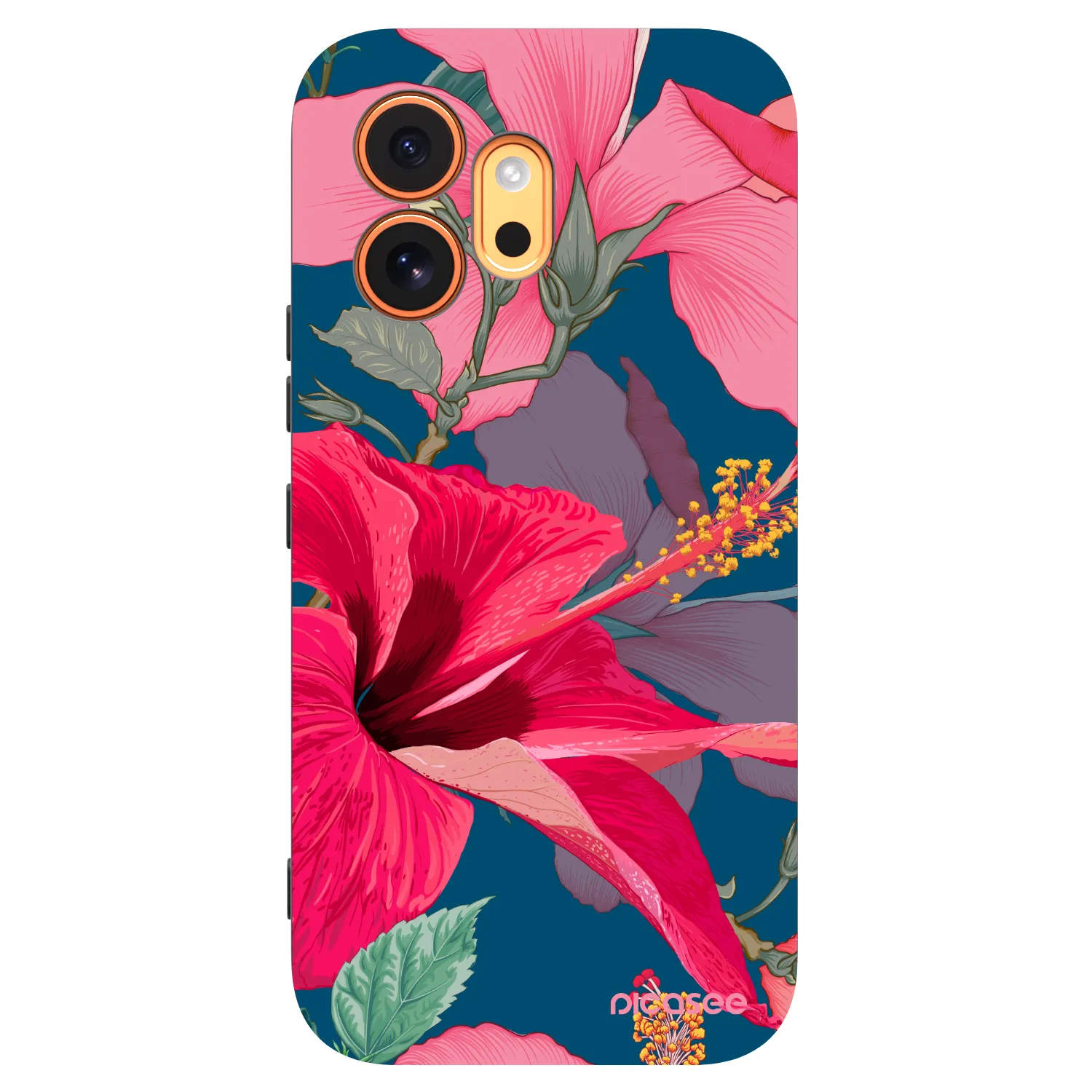 Picasee silikónový čierny obal pre Honor 600 - Hibiscus