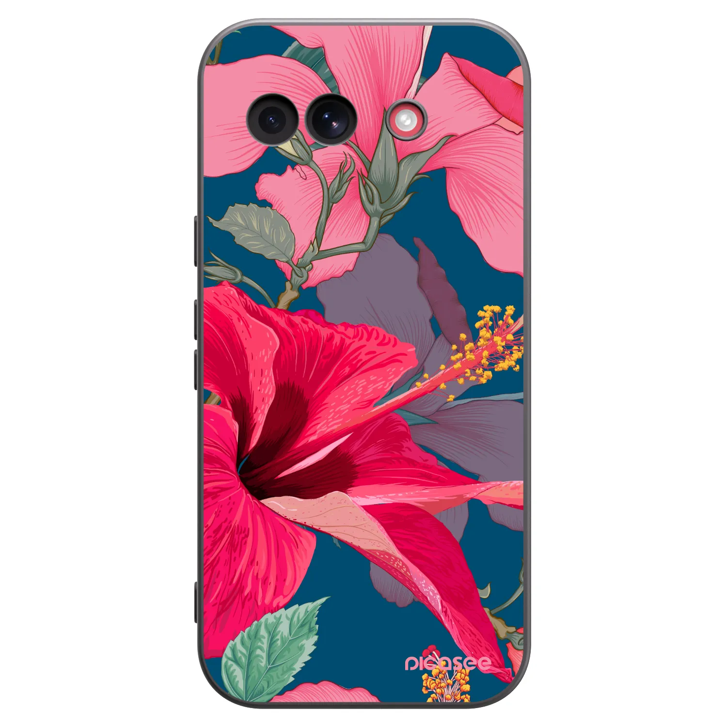 Picasee silikónový čierny obal pre Google Pixel 10a - Hibiscus