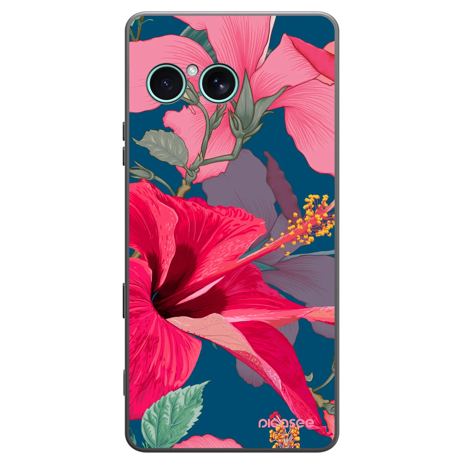 Picasee silikónový čierny obal pre Sony Xperia 10 VII - Hibiscus