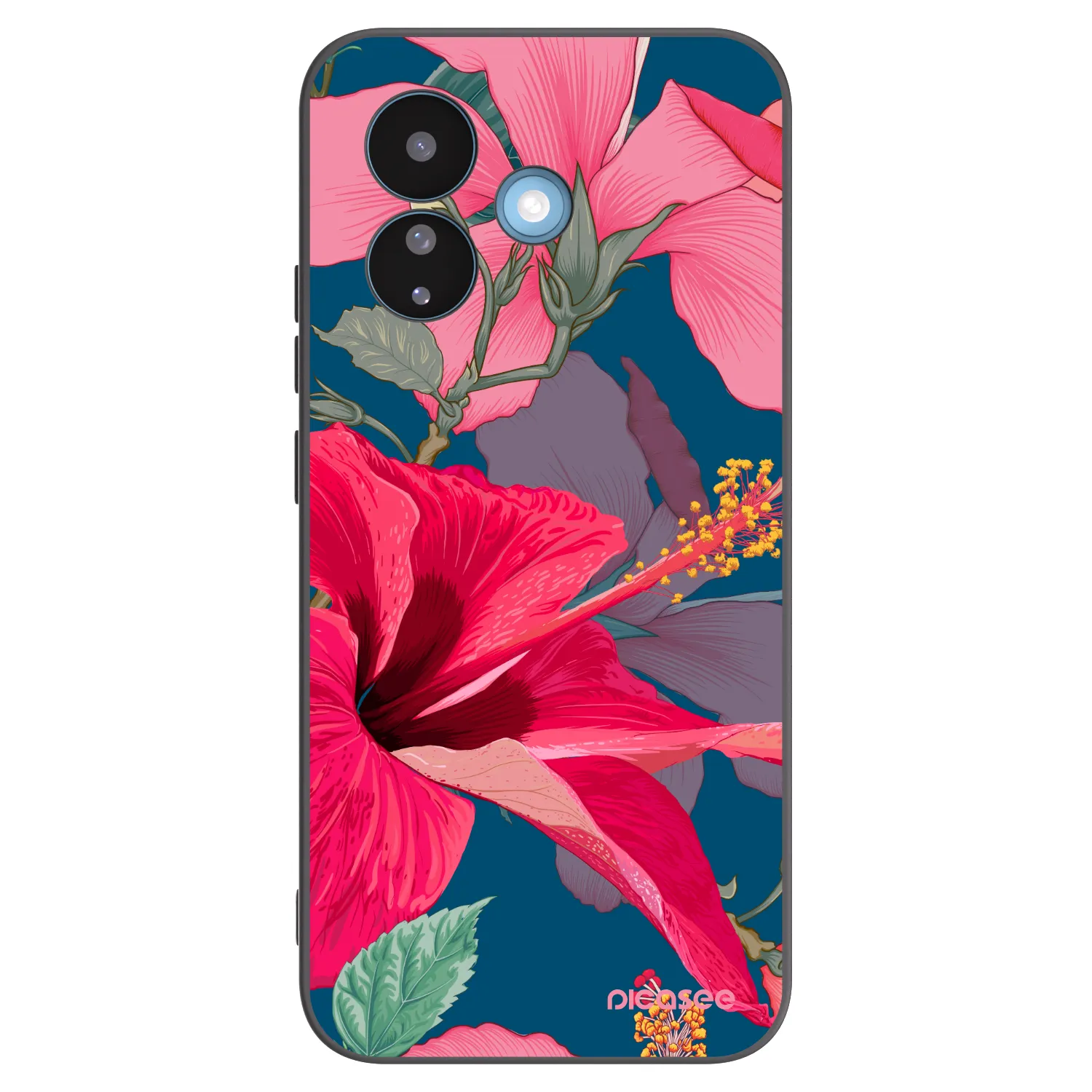 Picasee silikónový čierny obal pre Xiaomi Redmi Note 17 Pro 5G - Hibiscus