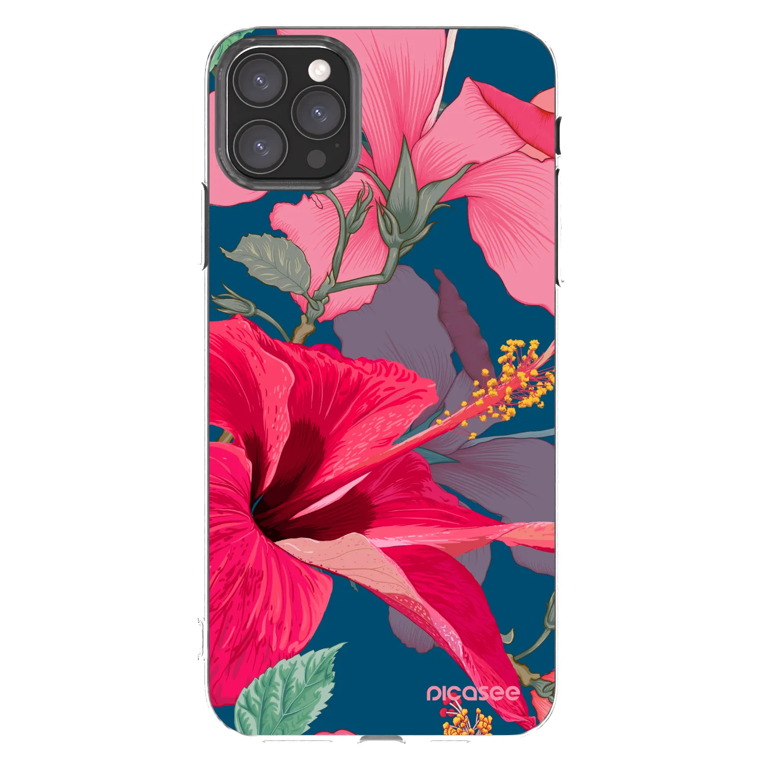 Picasee silikónový prehľadný obal pre Apple iPhone 11 Pro Max - Hibiscus