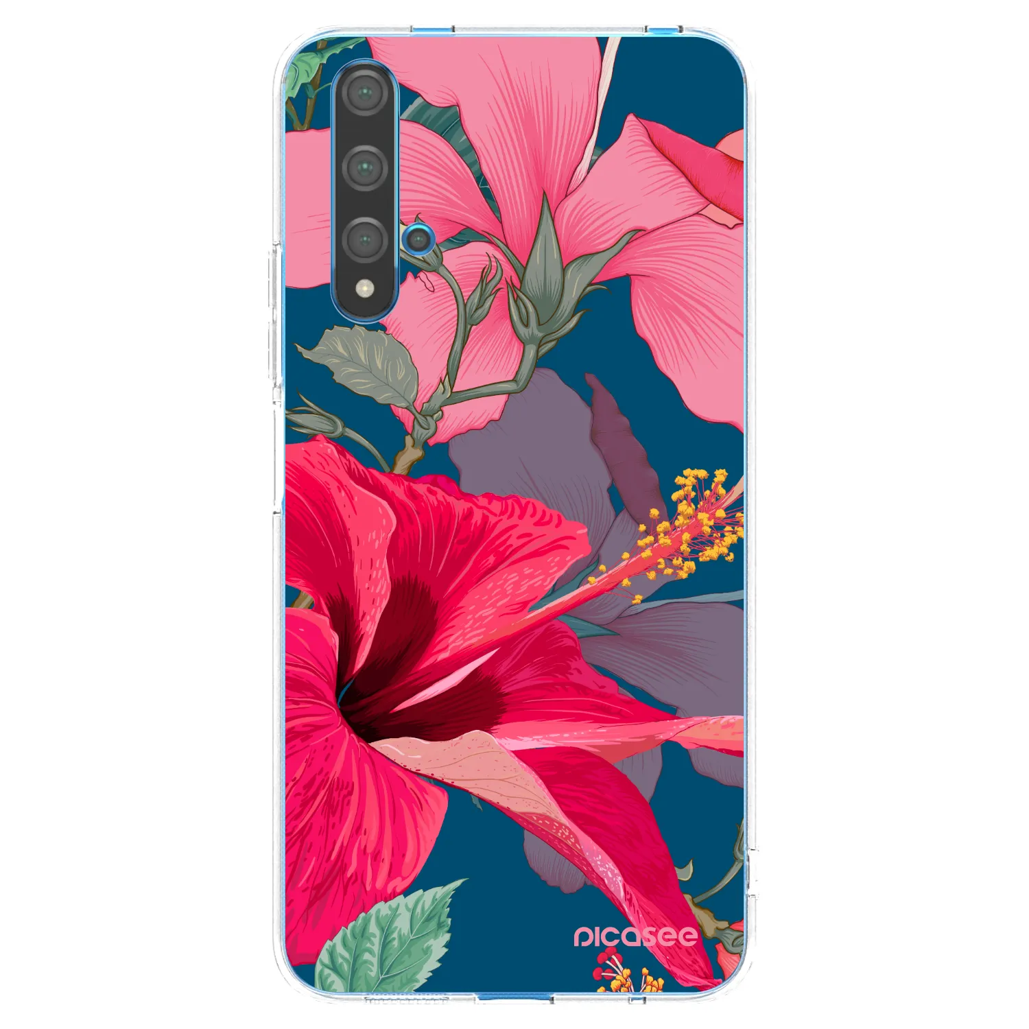 Picasee silikónový prehľadný obal pre Huawei Nova 5T - Hibiscus