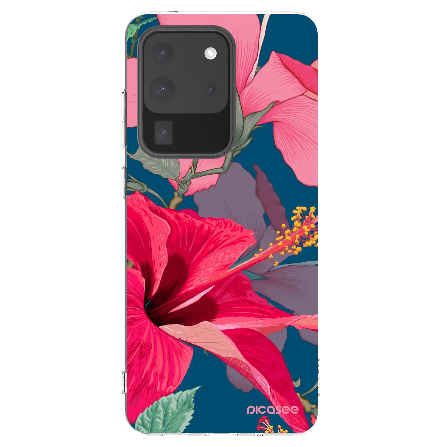 Picasee silikónový prehľadný obal pre Samsung Galaxy S20 Ultra 5G G988F - Hibiscus