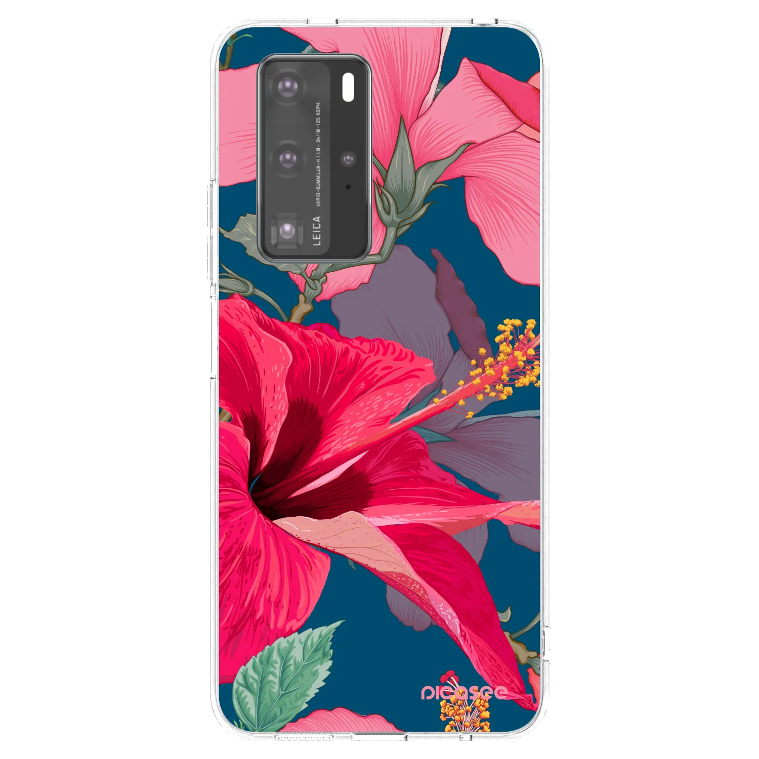 Picasee silikónový prehľadný obal pre Huawei P40 Pro - Hibiscus
