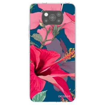 Picasee silikónový čierny obal pre Xiaomi Poco X3 - Hibiscus