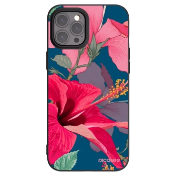 Picasee silikónový čierny obal pre Apple iPhone 12 Pro Max - Hibiscus