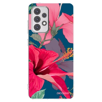 Picasee silikónový prehľadný obal pre Samsung Galaxy A52 5G A525F - Hibiscus