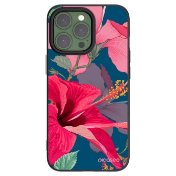 Picasee silikónový čierny obal pre Apple iPhone 13 Pro - Hibiscus