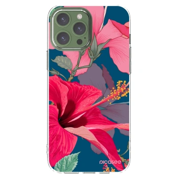 Picasee silikónový prehľadný obal pre Apple iPhone 13 Pro Max - Hibiscus