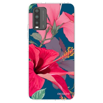 Picasee silikónový prehľadný obal pre Xiaomi Redmi 9T - Hibiscus