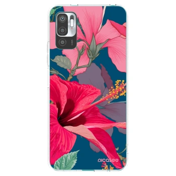 Picasee silikónový prehľadný obal pre Xiaomi Redmi Note 10 5G - Hibiscus