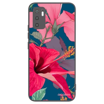 Picasee silikónový čierny obal pre Xiaomi Redmi Note 10 5G - Hibiscus