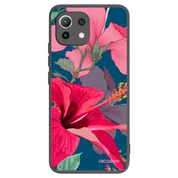 Picasee silikónový čierny obal pre Xiaomi 11 Lite 5G NE - Hibiscus