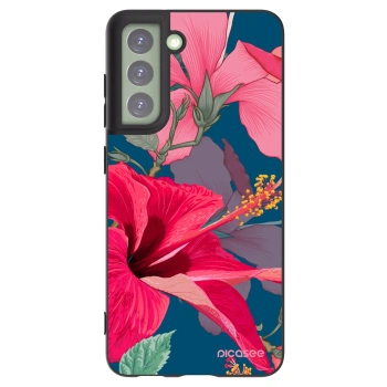 Picasee silikónový čierny obal pre Samsung Galaxy S21 FE 5G - Hibiscus