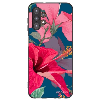 Picasee silikónový čierny obal pre Samsung Galaxy A13 4G A135 - Hibiscus