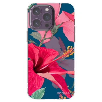 Picasee silikónový prehľadný obal pre Apple iPhone 14 Pro Max - Hibiscus