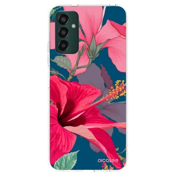 Picasee silikónový prehľadný obal pre Samsung Galaxy M13 M135F - Hibiscus