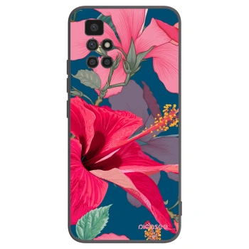Picasee silikónový čierny obal pre Xiaomi Redmi 10 (2022) - Hibiscus