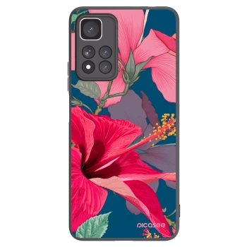 Picasee silikónový čierny obal pre Xiaomi Redmi Note 11 Pro+ 5G - Hibiscus