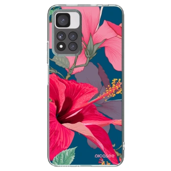 Picasee silikónový prehľadný obal pre Xiaomi Redmi Note 11 Pro+ 5G - Hibiscus
