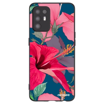 Picasee silikónový čierny obal pre OPPO A94 5G - Hibiscus