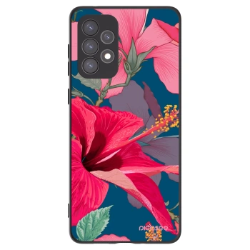Picasee silikónový čierny obal pre Samsung Galaxy A73 5G - Hibiscus