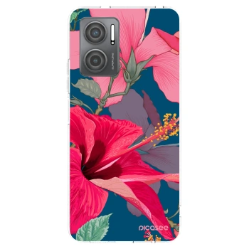 Picasee silikónový prehľadný obal pre Xiaomi Redmi 10 5G - Hibiscus