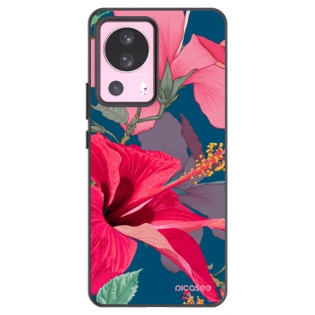 Picasee silikónový čierny obal pre Xiaomi 13 Lite - Hibiscus