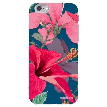 Picasee silikónový prehľadný obal pre Apple iPhone 6/6S - Hibiscus
