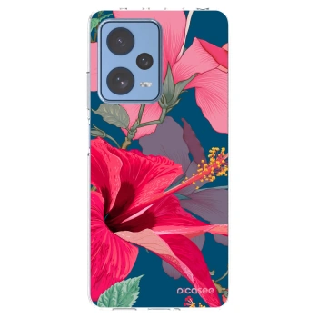 Picasee silikónový prehľadný obal pre Xiaomi Redmi Note 12 Pro 5G - Hibiscus