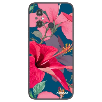 Picasee silikónový čierny obal pre Xiaomi Redmi 12C - Hibiscus