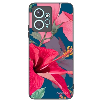 Picasee silikónový čierny obal pre Xiaomi Redmi Note 12 4G - Hibiscus