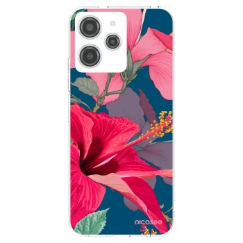 Picasee silikónový prehľadný obal pre Xiaomi Redmi 12 4G - Hibiscus