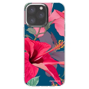 Picasee silikónový prehľadný obal pre Apple iPhone 15 Pro Max - Hibiscus