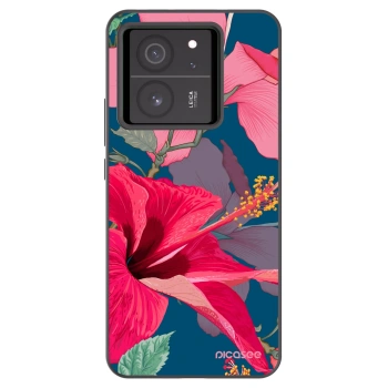 Picasee silikónový čierny obal pre Xiaomi 13T Pro - Hibiscus