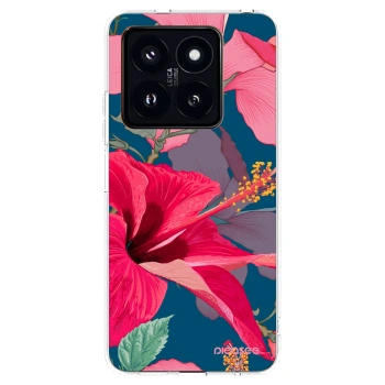 Picasee silikónový prehľadný obal pre Xiaomi 14 Pro - Hibiscus