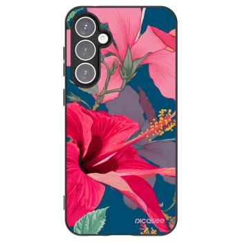 Picasee silikónový čierny obal pre Samsung Galaxy S23 FE S711B - Hibiscus