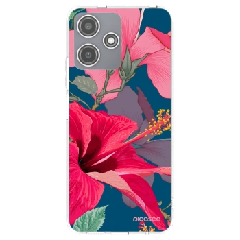 Picasee silikónový prehľadný obal pre Xiaomi Redmi 12 5G - Hibiscus